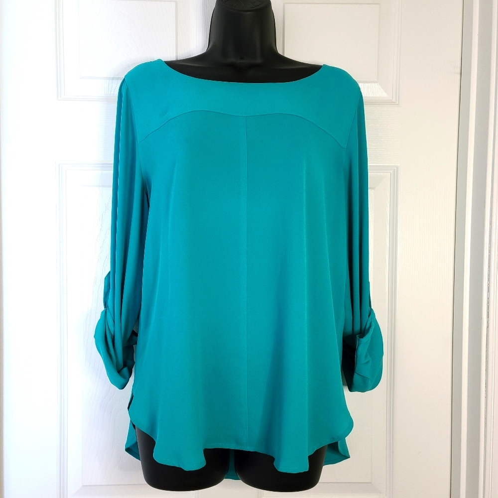Ann Taylor LOFT teal blouse